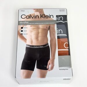 Calvin Klein Men's Microfiber Boxer Briefs 4 Pack (NP27560-800), Size L
